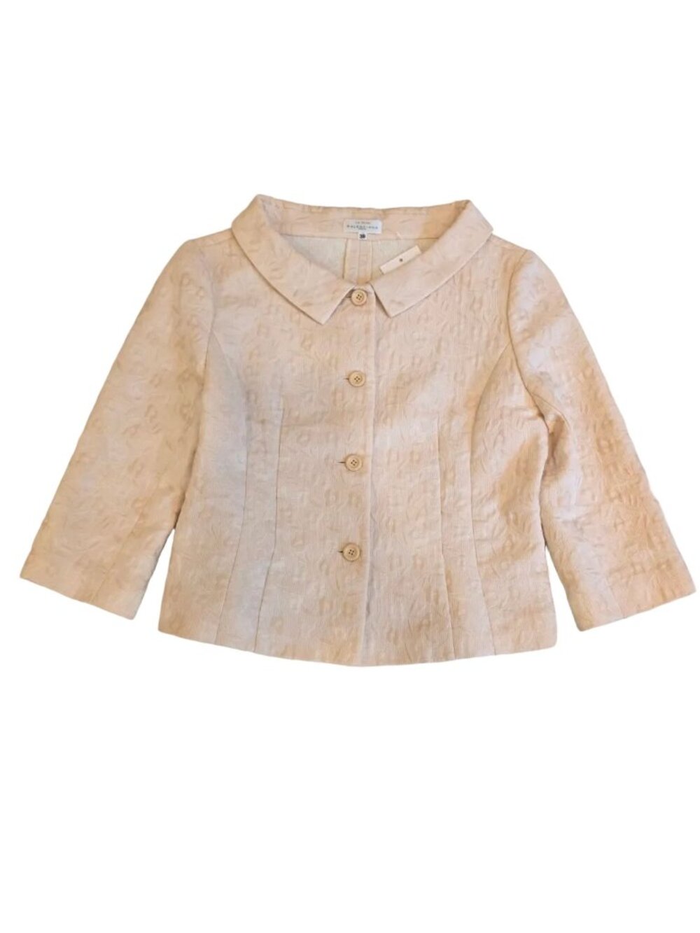 Balenciaga Vintage Floral Light Beige Blazer Size 38